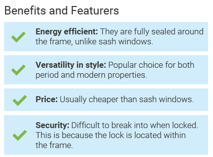 Benefits of wooden casement windows.