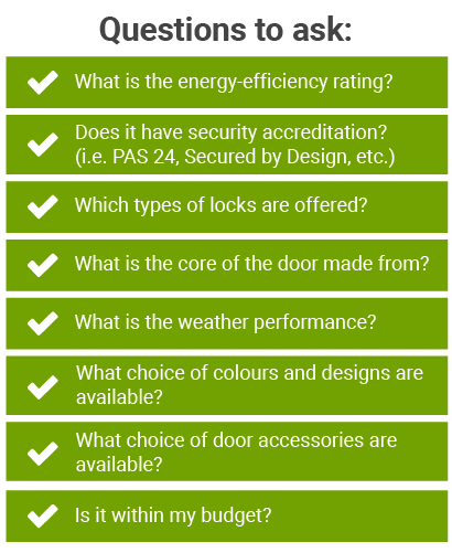 Questions to ask before buying a door.
