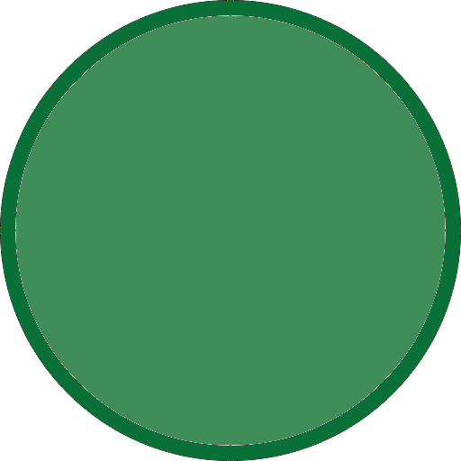 深绿色圆