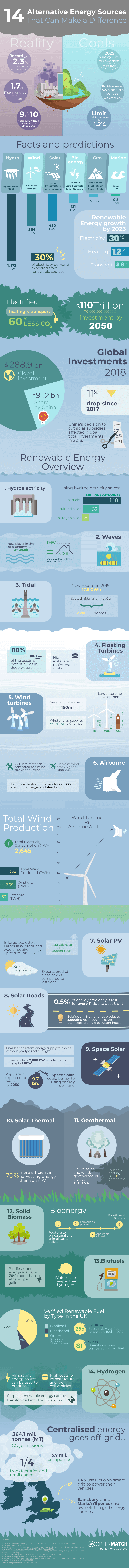 14 Alternative Energy Sources Infographic