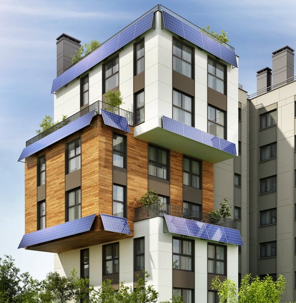 Solar panels for apartment balcony