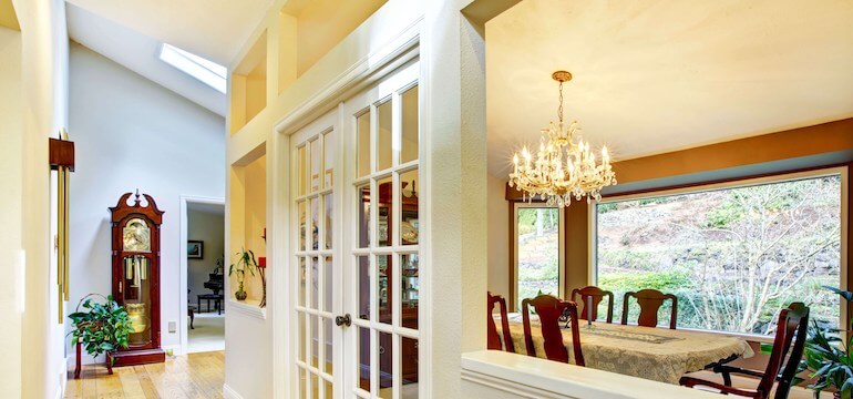 Image of a uPVC interior french door