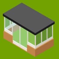 Flat roof conservatory