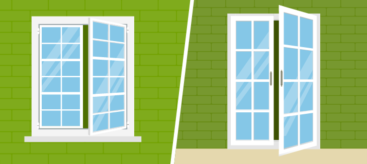 french doors and windows