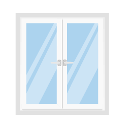 push-out double casement window