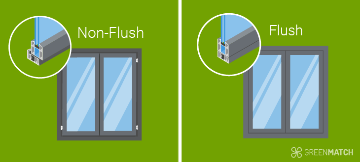 standard casement windows vs flush casements 