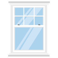cottage-style sash window