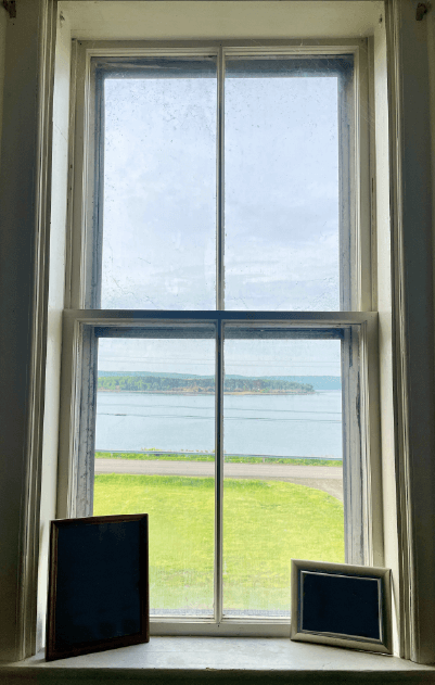 wooden cottage window