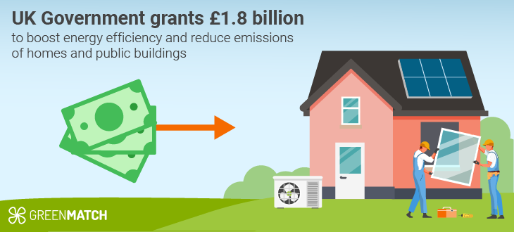 UK Government grants 1.8 billion to boost energy efficiency