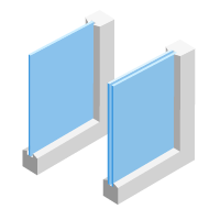 Double Single Glazing Soundproofing Windows