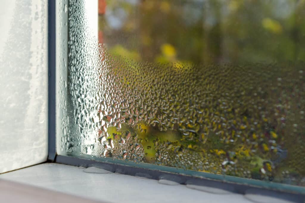Condensation on window without trickle ventilation.