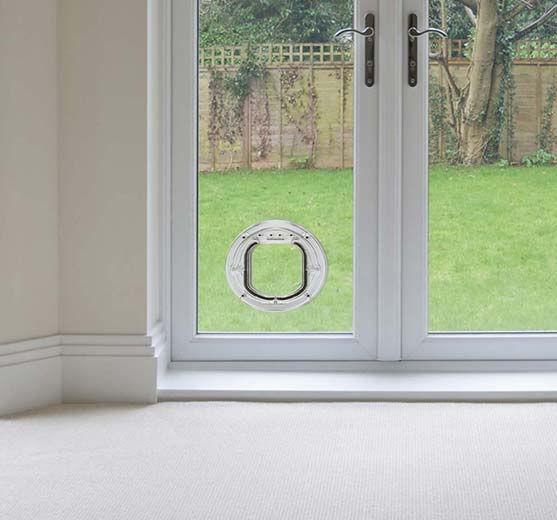 Cost to install outlet pet door in glass