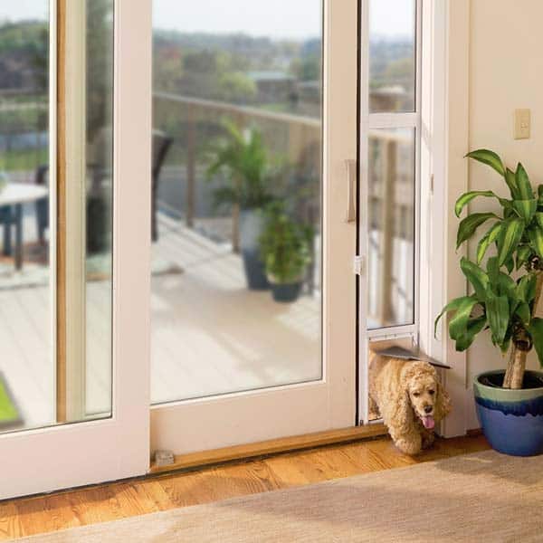 Cat flap clearance in french doors