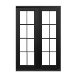 Black aluminium French windows
