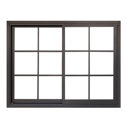 Black aluminium sash windows