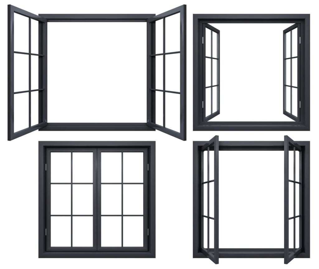 dark grey aluminium windows