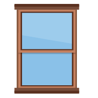 Non-bar timber sliding sash window