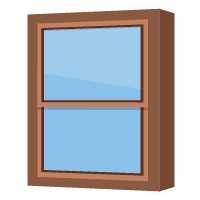 Wooden box sash windows