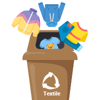 The recycling rate for all textiles was only 14.7 per cent