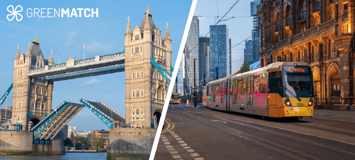 Average Fossil Fuel Consumption in UK Cities London vs Manchester