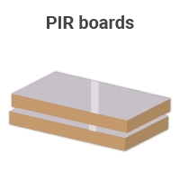 PIR insulation boards.