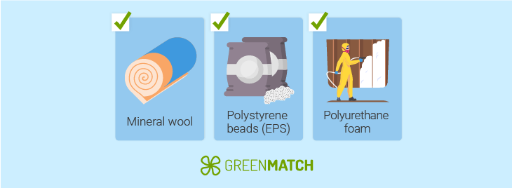 Types of pumped cavity wall insulation