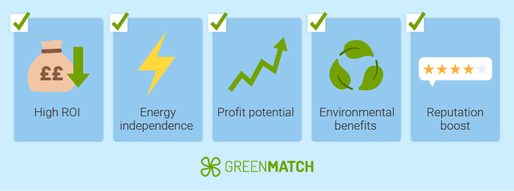 Why use solar panels for businesses visual